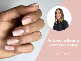 Diseño Baby Boomer Glitter en uñas, tutorial paso a paso para un estilo elegante.
